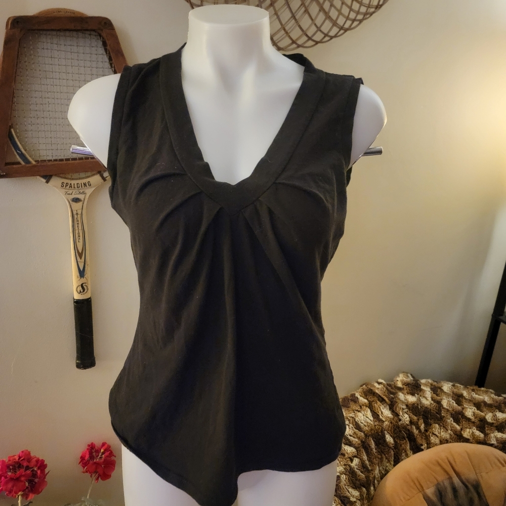 Faded Black V-Neck Top by Betty Blue